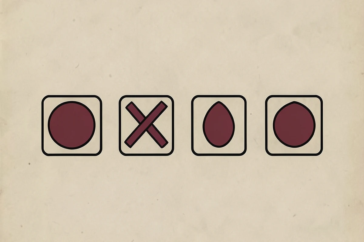 Four small square outline icons in a horizontal row, one crossed out, representing a list of mistakes to avoid