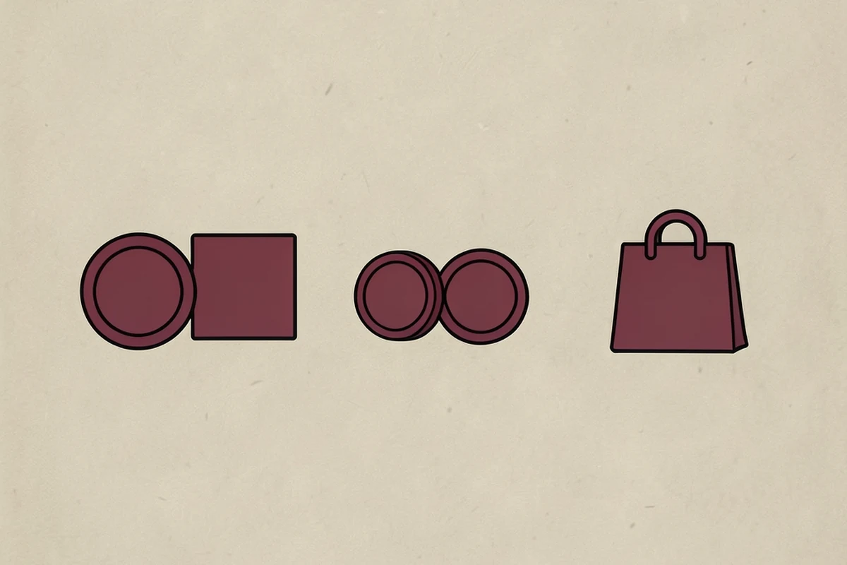 Three small icons in a row — a coin becoming cash, two different coin shapes exchanging places, and a coin moving toward a shopping bag — representing three different kinds of taxable disposal